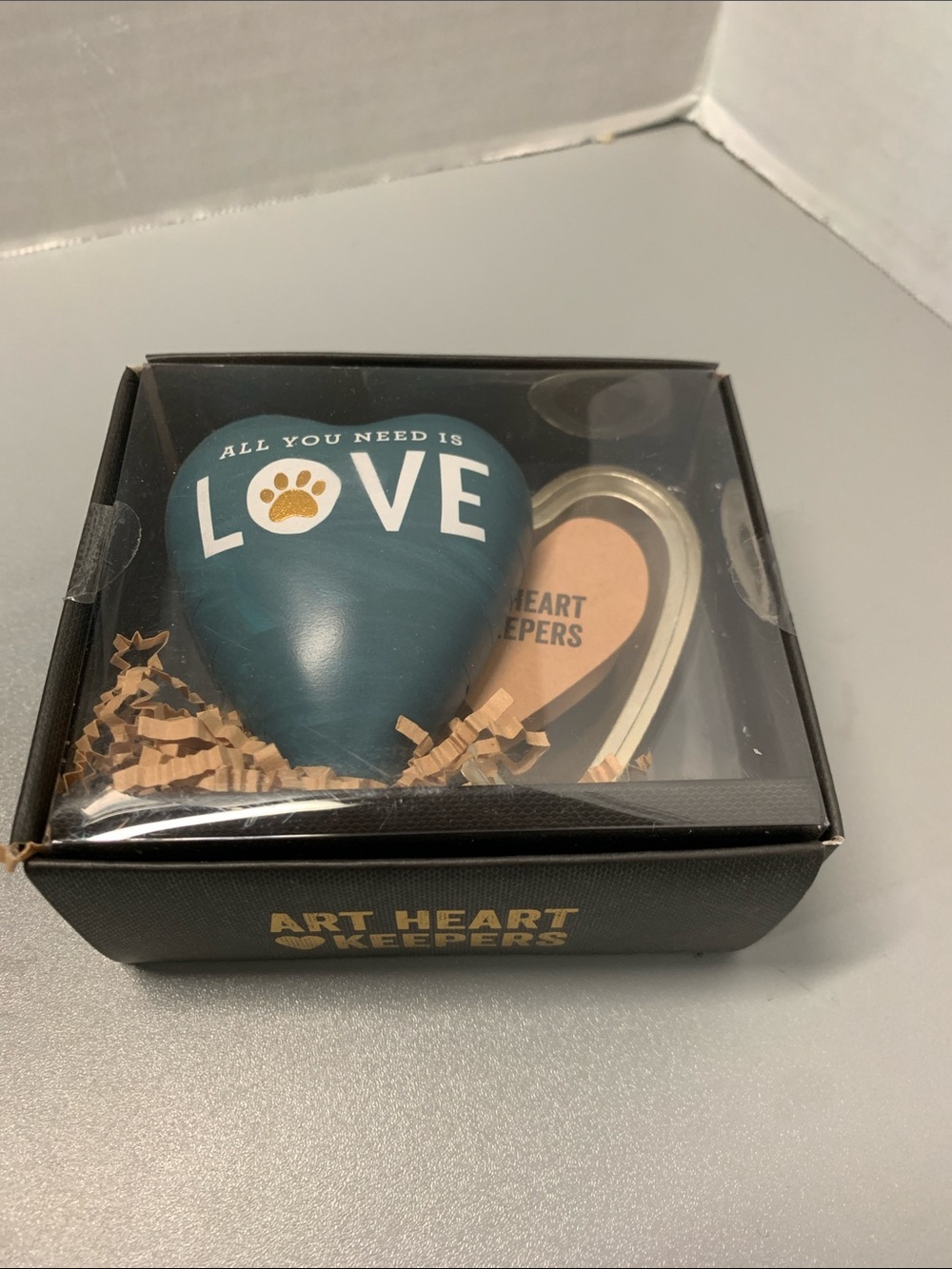 “All You Need Is Love” Heart Paw Print Trinket/Keepsake by Demdaco NewInBox - Picture 4 of 7